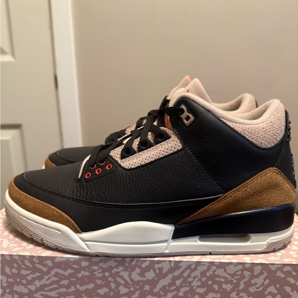 Jordan 3 Black and Brown Sneakers